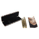 2 x Mascara Eyelash Extension Makeup Brush + Black Leopard Case