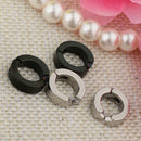 2 Pairs Punk Stainless Steel Hoop Huggie