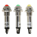 10pcs 8mm 24V Green LED Metal Indicator Light XD8-2