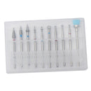 10PCS Nail Drill Bits, Cuticle Cleaner Dust Drill Brush Rotary Polishing Buffing