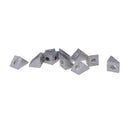 10PCS 20x20mm Grey Aluminum L Shape Brace Corner Joint Right Angle Bracket LJAU