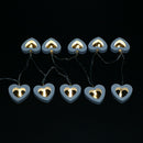 LED Warm Wooden Heart Shape String Fairy Lights For Xmas Wedding Decorations OZ
