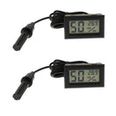2x Mini Probe Digital LCD Thermometer Hygrometer Humidity Meter Temp Tester, for