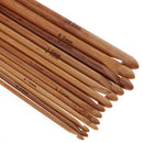 14 Pcs Wooden Crochet Hooks 3mm-10mm Smooth Bamboo Knitting Needles Set Weaving