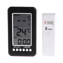 Wireless Thermometer Weather Station C / F Temperature Desk Clock + Transmitter