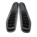 2X ABS Black Car Air Flow Intake Hood Scoop Vent Louver Bonnet Cover Decor