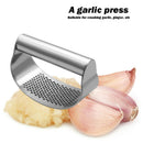 Stainless Steel Curved Garlic Press Crusher Manual Ginger Mincing Masher