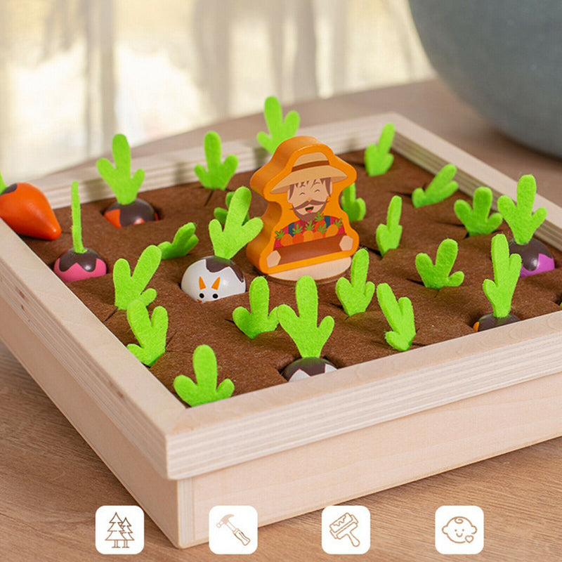 Children Wooden Vegetable Memory Montessori Toys Enlightenment Puzzle Fun