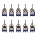 10pcs On-Off-On 3-Way Mini Toggle Switch 6-Pin 6A 125VAC New High Quality