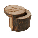 Rustic Wedding Engagement Ring Box Bearer Custom Wooden Ring Holder Case Gift FT