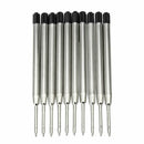10Pcs School 0.5mm Black Ink Ball Point Pen Replacement Refills 9.8cm Length bvf
