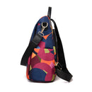 Women Oxford Travel School Bags Girls Anti Theft Backpacks (Multicolor) A