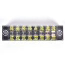 600V 15A 8 Positions Dual Rows Covered Barrier Screw Terminal Block Strip Ew