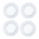 4Pcs Square Round Stretch Dining Wedding Chair Seat Cover for 35-50cm White