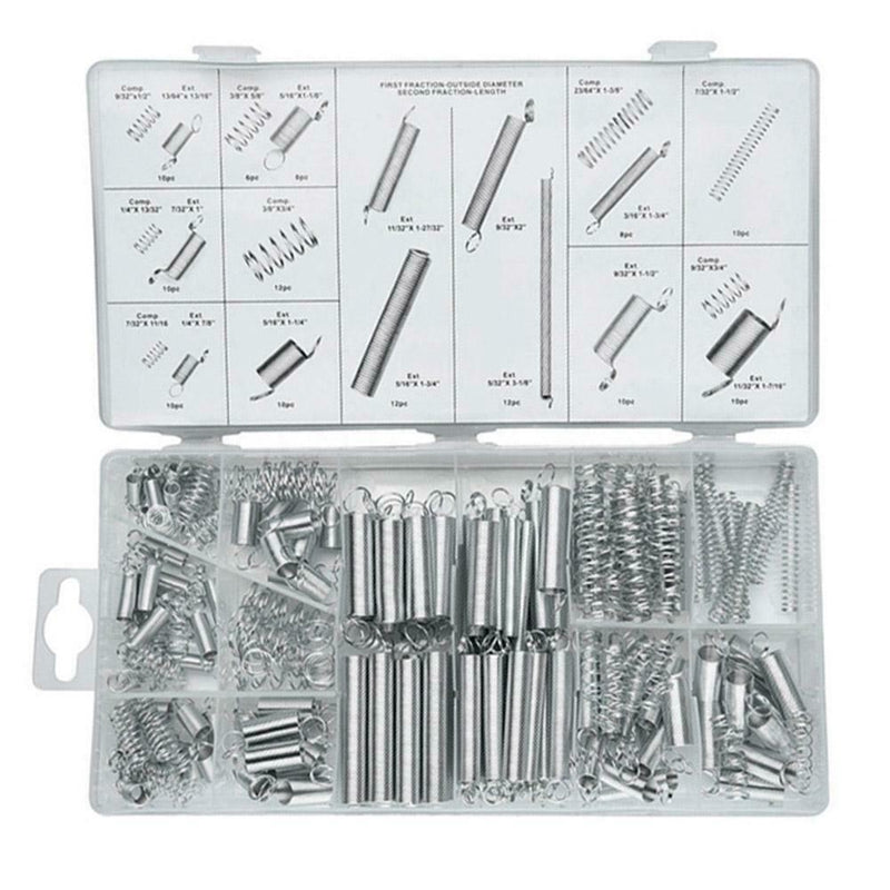 200pcs Zinc Plated Compression Extension Springs for Repairs Tension Spring