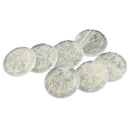 7pcs Natural Rock Crystal Quartz Crystal Polished Engraved Crystal Reiki Symbol