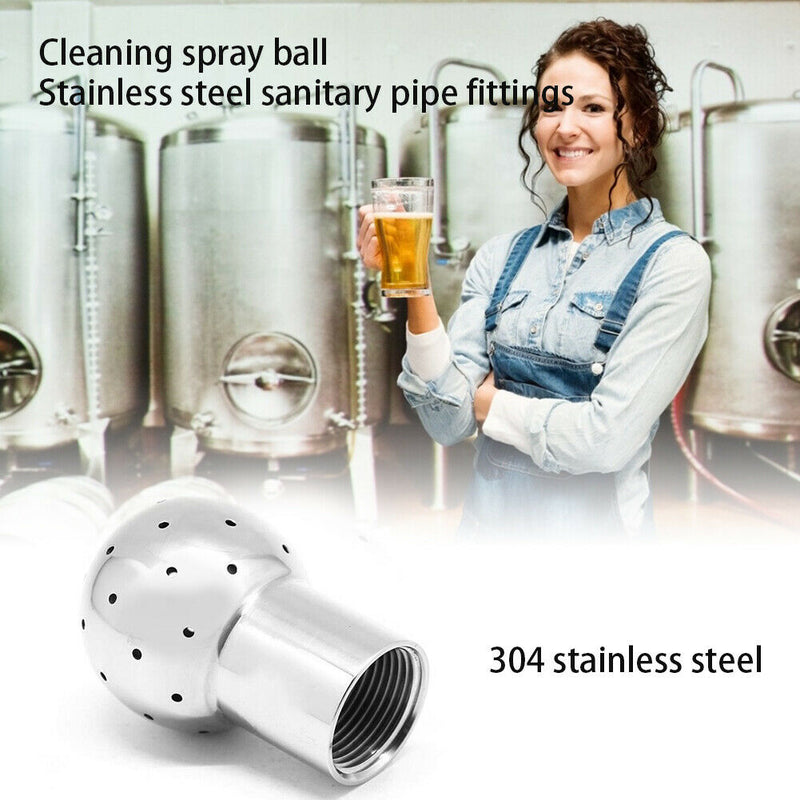 Stainless Steel Internal Thread Spray Ball Water Tank Cleaning Ball (DN20) A