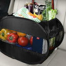 Back Net Tote Organizer Bag Holder Pocket Storage w/ Handles Strap Black