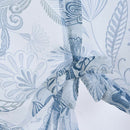 Voile Tie Up Shade Small Window Roman Curtain Rod Pocket Panel 46x63" Blue