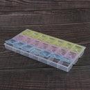 Clear Plastic 21 Compartment Electronic Components Storage Assortment Box