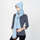 Winter Hat Women Knitted Hat Scarf Cap Warm Beanie Hoodie Hooded Scarf