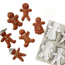 Aouke Gingerbread Man Christmas Series Silicone Mold Fondant Cake Chocolate M`3C