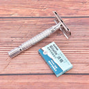 Double-Sided Stainless Steel Razor Blade Razor For Men 1 Blade Holder+10 Bla Bj
