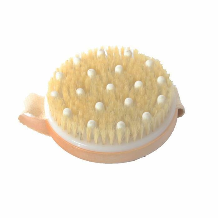Round Exfoliating Body Brush Shower Bristles Spa Scrub Bath Massage Scrubber