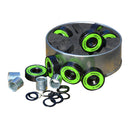 High  Longboard Skateboard Black Wheels With  Abec 9 Bearings Spacers