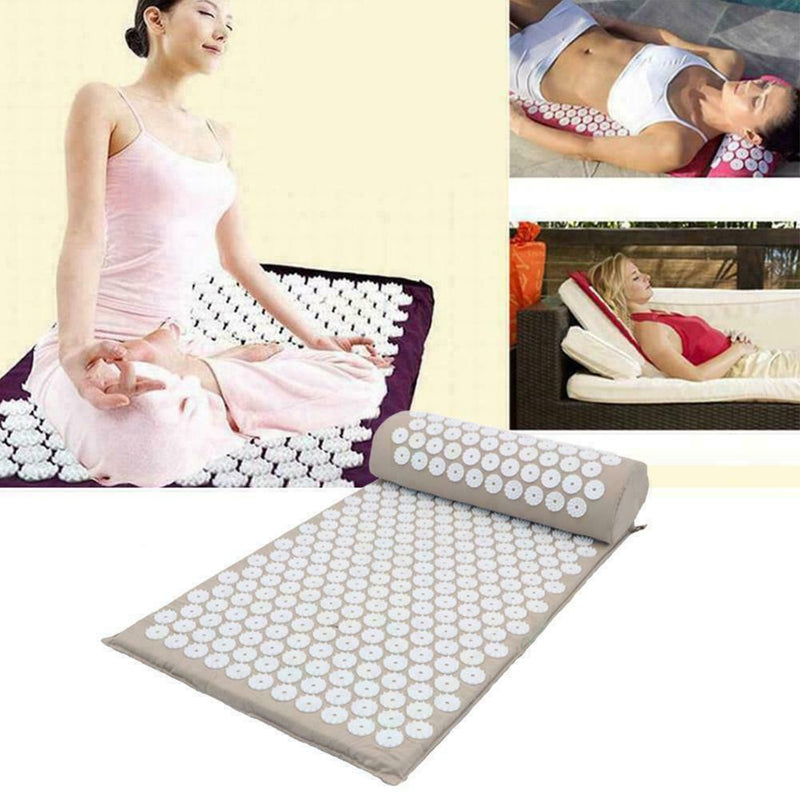 Massage Yoga Mat Acupressure Massage Meditation Yoga Mat Relax Stress A9B3