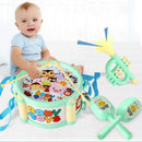 6pcs/set Baby Drum+Drumsticks+Trumpet Kids Jazz Drum Musical Instruments A