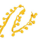 20 Yard 10MM PomPom Trim Ball Fringe Ribbon DIY Sewing Accessory Lace Yello