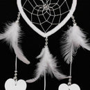 Heart Shape White Dream Catcher Handmade Feathers Wall Hanging Decor Craft  Z7Z9