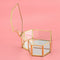 Flip Love Heart Shaped Geometric Glass Jewelry Box Glass Ring Box Exquisite T6N3