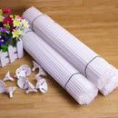 Caydo Lot 5pcs White Balloon Sticks Holders with Cups for Wedding Party Decor