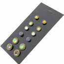 6 pairs Rhinestone Crystal Ear Stud Earrings Women Fashion Jewelry Set