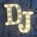 White Large Plastic Marquee Freestanding Alphabet LED Light UP Letters D