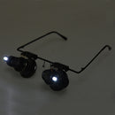 Watch Repair Magnifier Loupe 20X Glasses With LED Light