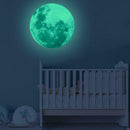 Super Bright Moon Glitter Stickers Fluorescent Wall Stickers Bedroom Decor A