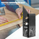 45+90 Degree Metric Measuring Angle Ruler Protractor Gauge for Woodworking