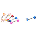 Stainless Acrylic Ball Barbell Bar Eyebrow Nose Tounge Ring Body Piercing FT