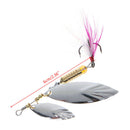 1pc 10.5cm 9g Leaf Metal Fishing Lures Spinner Baits CrankBait Bass Tackle Hooks