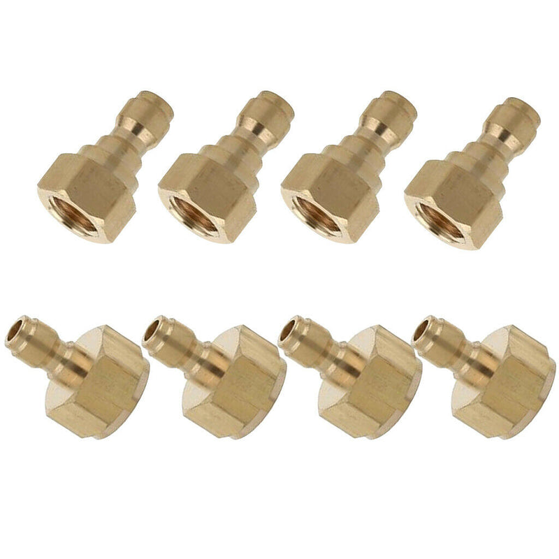 8-Pack Brass Pressure Washer Quick Connector M14x1.5mm/M22x1.5mm Male Thread