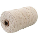 3Mmx200M Natural Handmade Cotton Cord Macrame Yarn Rope Diy Wall Hanging Pl J8H5