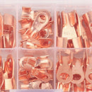 Open Barrel Copper Ring Lug Terminals Wire Crimp Connector Assortment Kit O J3M9