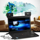 Portable Clip-On USB Powered Stereo Speaker Soundbar for Notebook Laptop PC