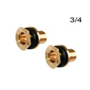 2pcs 3/4" Soild Brass Water Tank Connector Bulkhead Tank Garden Fitting 2019