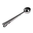 Stainless Steel Ground Coffee Measuring Spoon Scoop With Bag Sealing Clip