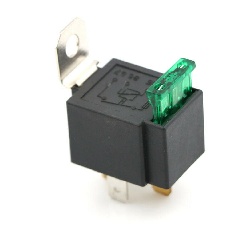 12V 4 Pin 30A Fused Relay With Bracket 12 Volt Normally Open On/Off S Gw