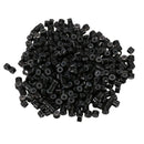 500 Pcs Black 5mm Silicone Lined Micro-ring Links Beads for I Stick Hair Ex